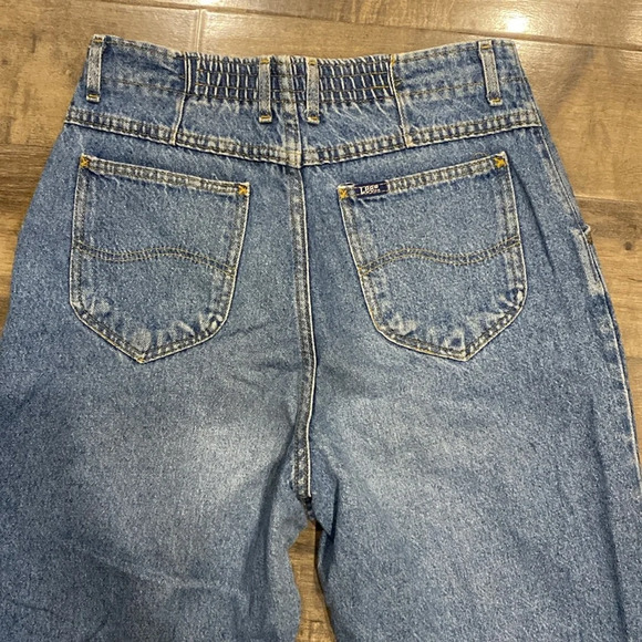 Vintage Lee High Waist 100% Cotton USA Made Jeans 12 - Picture 5 of 7